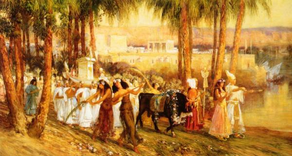 Procession In Honor Of Isis by Frederick Arthur Bridgman