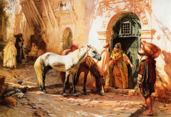 Scene In Morocco by Frederick Arthur Bridgman