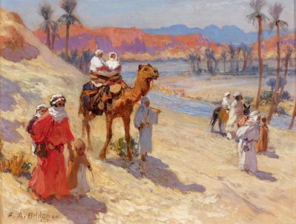The Caravan (la Caravane) by Frederick Arthur Bridgman