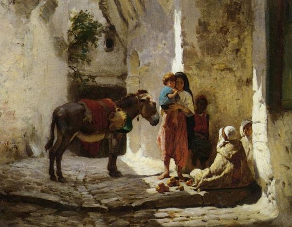 The Orange Seller by Frederick Arthur Bridgman