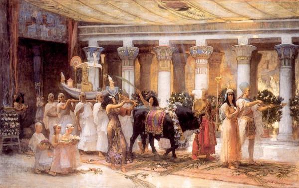 The Procession Of The Sacred Bull Anubis by Frederick Arthur Bridgman