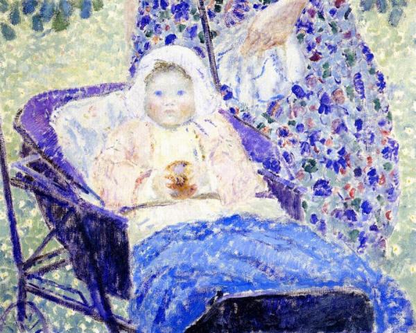 Baby In Pram by Frederick Carl Frieseke