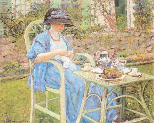 Breakfast In The Garden by Frederick Carl Frieseke
