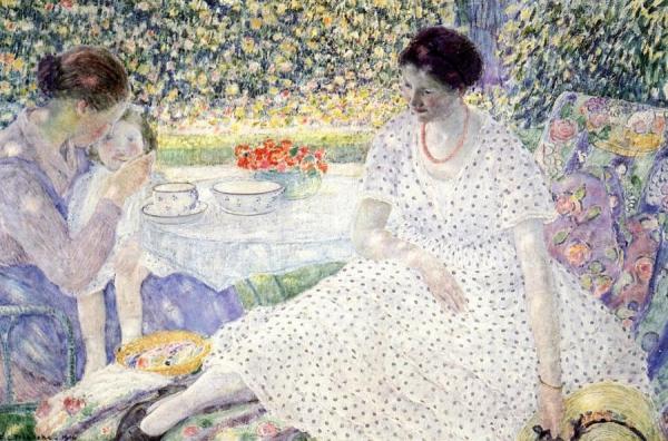 Breakfast In The Garden by Frederick Carl Frieseke