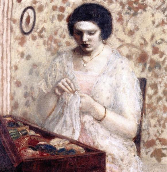 Embroidery by Frederick Carl Frieseke