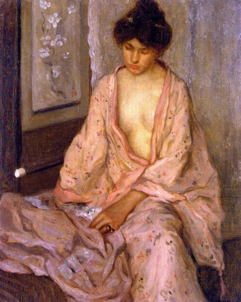 Girl In Pink by Frederick Carl Frieseke