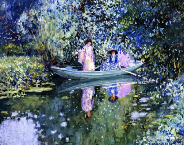 Grey Day On The River by Frederick Carl Frieseke