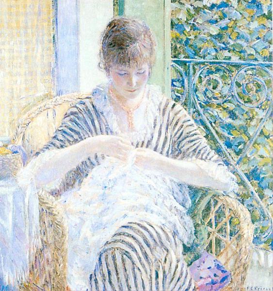 On The Balcony by Frederick Carl Frieseke