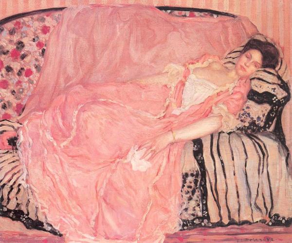 Portrait Of Madame Gely (on The Couch) by Frederick Carl Frieseke