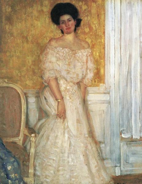 Portrait Of Mme Janet Gely by Frederick Carl Frieseke