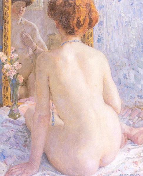 Reflections (marcelle) by Frederick Carl Frieseke
