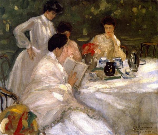 Tea In The Garden by Frederick Carl Frieseke
