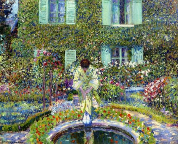The Garden Pool by Frederick Carl Frieseke