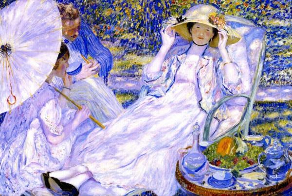 The Hour Of Tea by Frederick Carl Frieseke