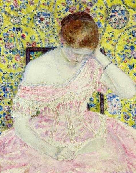 The Old Fashioned Gown by Frederick Carl Frieseke