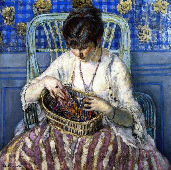 Unraveling Silk by Frederick Carl Frieseke