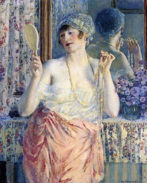Woman Before A Mirror by Frederick Carl Frieseke