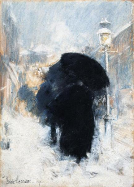 A New York Blizzard by Frederick Childe Hassam
