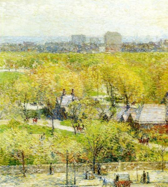Across The Park by Frederick Childe Hassam