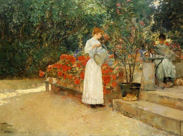 After Breakfast by Frederick Childe Hassam