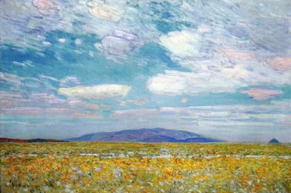 Alkali, Rabbit Brush And Grease Wood Squaw Cap, Oregon Trail by Frederick Childe Hassam