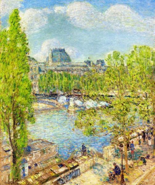 April, Quai Voltaire, Paris by Frederick Childe Hassam