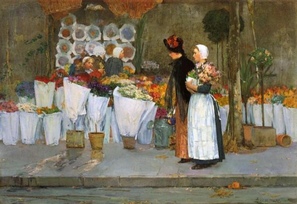 At The Florist by Frederick Childe Hassam