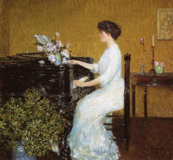 At The Piano by Frederick Childe Hassam