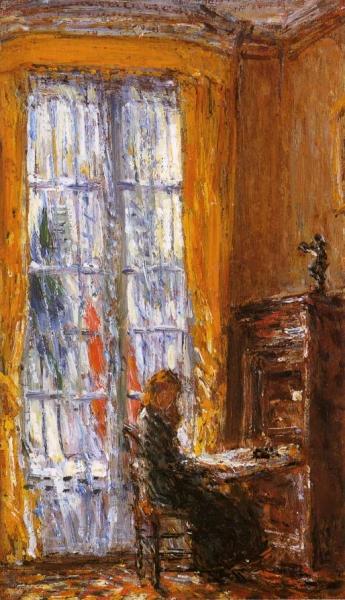 At The Writing Desk by Frederick Childe Hassam