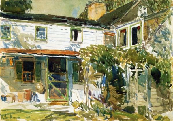 Back Of The Old House by Frederick Childe Hassam