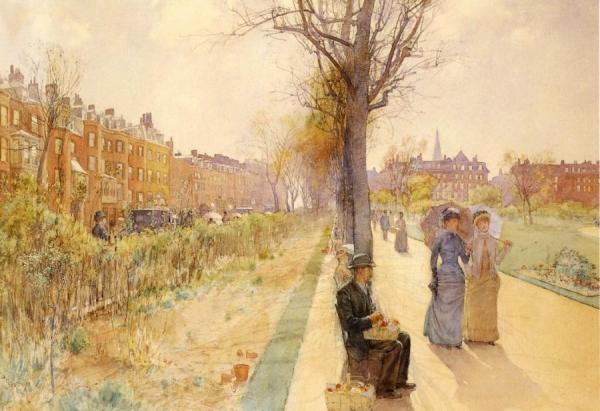 Boston Common by Frederick Childe Hassam Oil Painting Reproductions
