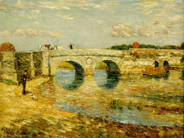 Bridge Over The Stour by Frederick Childe Hassam