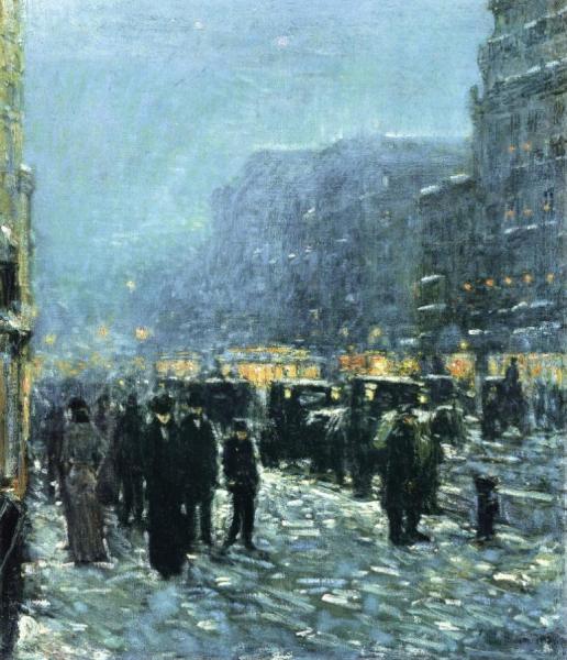 Broadway And 42nd Street by Frederick Childe Hassam