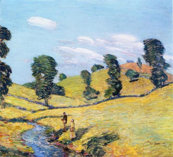 Brook In Branchville, Connecticut by Frederick Childe Hassam