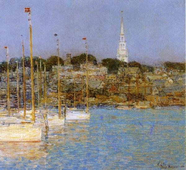 Cat Boats, Newport by Frederick Childe Hassam