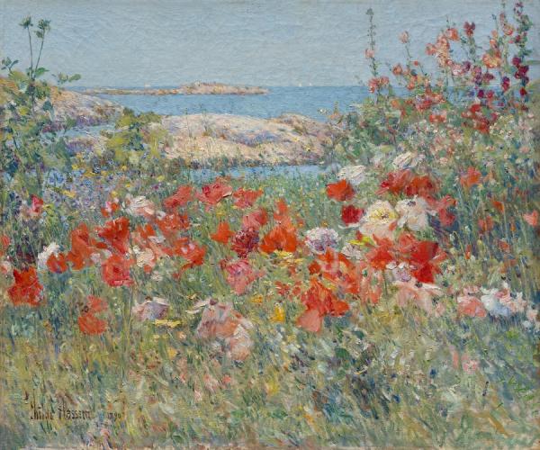 Celia Thaxter's Garden, Isles Of Shoals, Maine by Frederick Childe Hassam