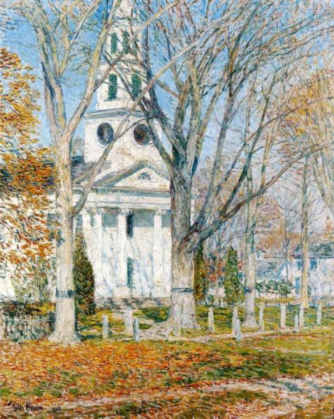 Church At Old Lyme by Frederick Childe Hassam