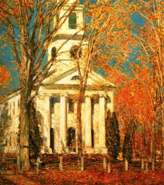 Church At Old Lyme by Frederick Childe Hassam