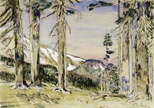 End Of Timberline, Mt. Hood by Frederick Childe Hassam