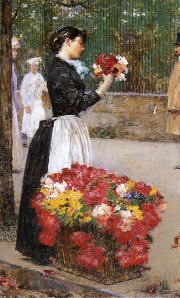 Flower Girl by Frederick Childe Hassam
