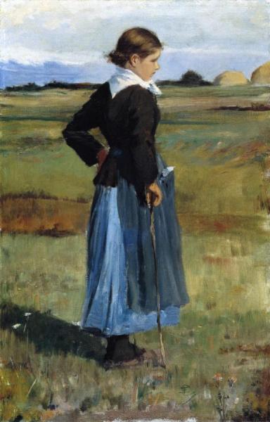 French Peasant Girl by Frederick Childe Hassam