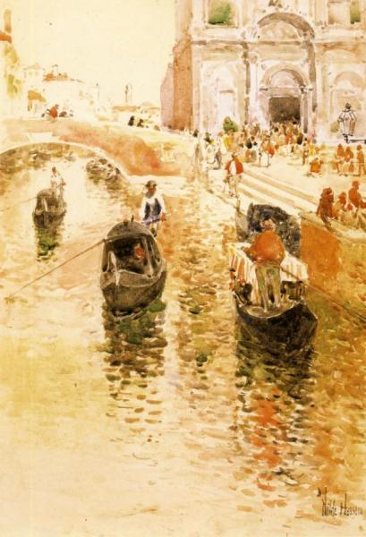 Gondoliers by Frederick Childe Hassam