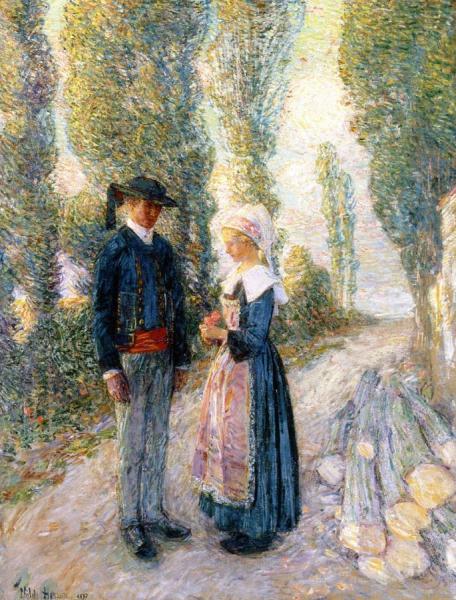 In Brittany, The Evening Hour, Pont Aven by Frederick Childe Hassam