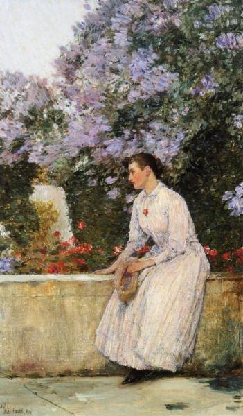 In The Garden by Frederick Childe Hassam