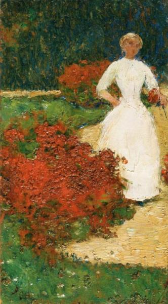 In The Luxembourg Gardens by Frederick Childe Hassam