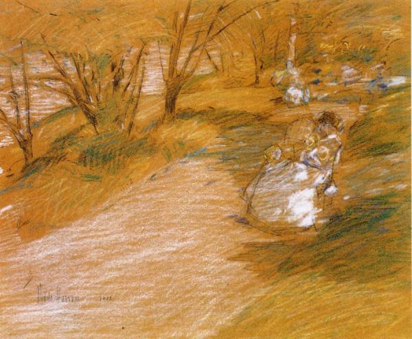In The Park by Frederick Childe Hassam