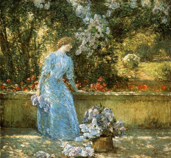Lady In The Park by Frederick Childe Hassam