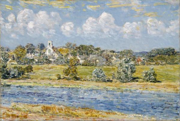 Landscape At Newfields, New Hampshire by Frederick Childe Hassam