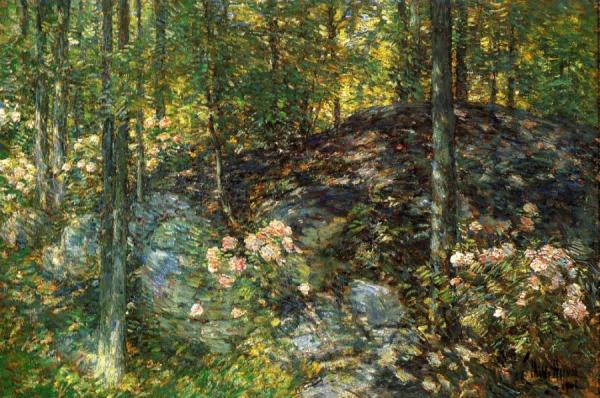 Laurel On The Ledges by Frederick Childe Hassam