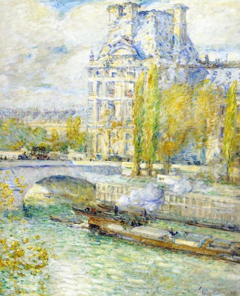 Le Louvre Et Le Pont Royal by Frederick Childe Hassam